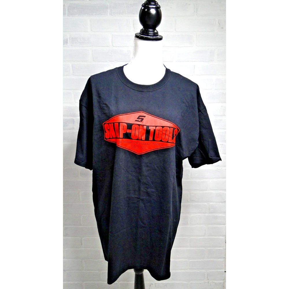 Snap On‎ Tools Men's Short Sleeve T-Shirt Size L Premium Black Logo Graphic